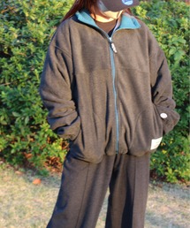 DISCUS ATHLETIC（ディスカス　アスレチック）の「【DISCUS ATHLETIC/ディスカス アスレチック】フリースパイピング配色フルＺＩＰハイネック(無地＆総柄)（ブルゾン）」