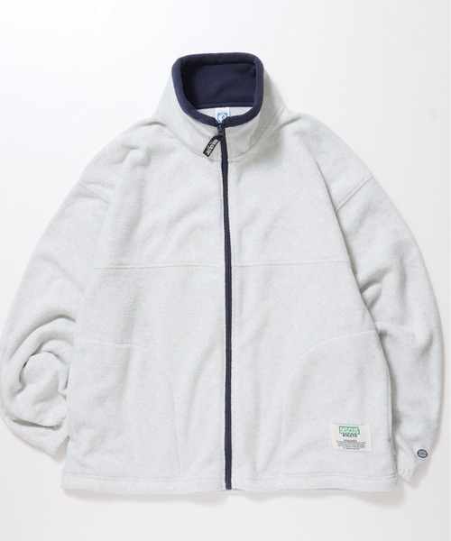 DISCUS ATHLETIC（ディスカス　アスレチック）の「【DISCUS ATHLETIC/ディスカス アスレチック】フリースパイピング配色フルＺＩＰハイネック(無地＆総柄)（ブルゾン・レディース・チャコール/オートミール/ネイビー/ブルー/その他・M/LL/L）」の15枚目の写真