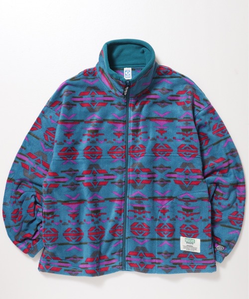 DISCUS ATHLETIC（ディスカス　アスレチック）の「【DISCUS ATHLETIC/ディスカス アスレチック】フリースパイピング配色フルＺＩＰハイネック(無地＆総柄)（ブルゾン・レディース・チャコール/オートミール/ネイビー/ブルー/その他・M/LL/L）」の18枚目の写真