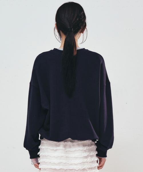 NICK&NICOLE(ニックアンドニコール)の「VOLUME NICOLE ROSE SWEATSHIRT_NAVY BLUE(スウェット・レディース・その他・FREE)」の3枚目の写真