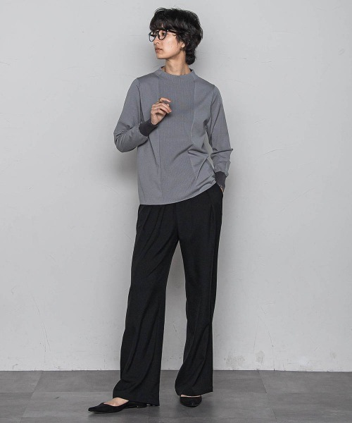 MAYSON GREY(メイソングレイ)の「ボトルネック配色ニットプルオーバー≪手洗い可能≫(ニット/セーター・レディース・オフホワイト/ブラック/ライトグレー/ブルー・M)」の16枚目の写真
