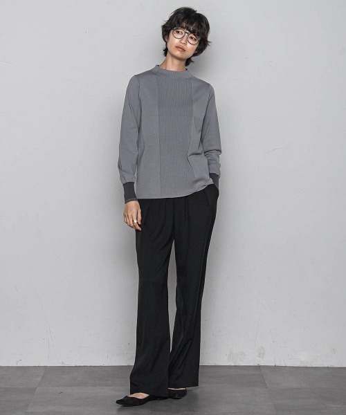 MAYSON GREY(メイソングレイ)の「ボトルネック配色ニットプルオーバー≪手洗い可能≫(ニット/セーター・レディース・オフホワイト/ブラック/ライトグレー/ブルー・M)」の11枚目の写真