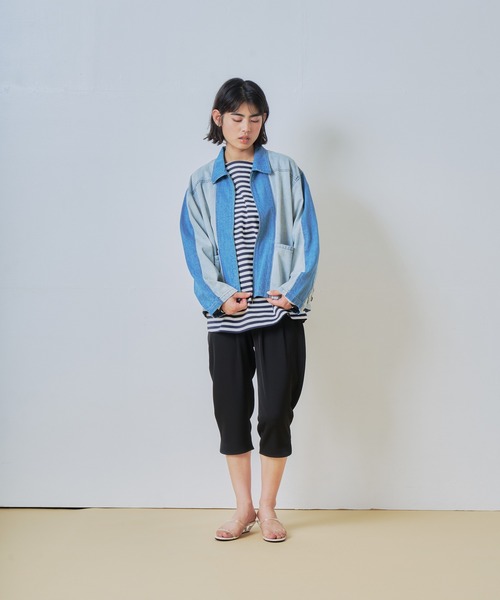 WHYTO.(ホワイト)の「「WHYTO. / ホワイト」デニムジップジャケット(その他アウター・レディース・ライトインディゴブルー/ライトグレー・38/36)」の9枚目の写真