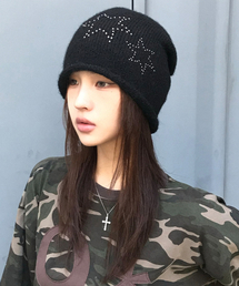 CHICKS（チックス）の「スターフィッシュスタッドビーニー ブラック（ニットキャップ/ビーニー）」