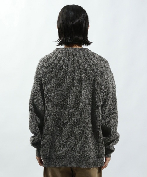 BAYFLOW（ベイフロー）の「メランジモールニットプルオーバー（ニット/セーター・メンズ・アイボリー/チャコールグレー/グリーン/ピンク・MEDIUM/LARGE）」の6枚目の写真