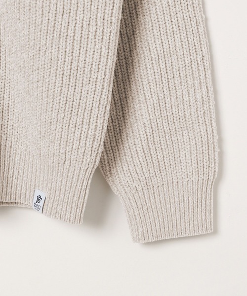 BAYFLOW（ベイフロー）の「メランジモールニットプルオーバー（ニット/セーター・メンズ・アイボリー/チャコールグレー/グリーン/ピンク・MEDIUM/LARGE）」の11枚目の写真