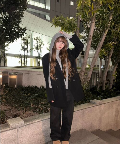 MUSINSA STANDARD WOMAN（ムシンサスタンダードウーマン）の「ウィメンズリブスリムニットジップアップ[ツートングレー]（ニット/セーター・レディース・その他・SMALL/MEDIUM/LARGE）」の7枚目の写真