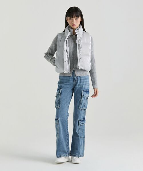 MUSINSA STANDARD WOMAN（ムシンサスタンダードウーマン）の「ウィメンズリブスリムニットジップアップ[ツートングレー]（ニット/セーター・レディース・その他・SMALL/MEDIUM/LARGE）」の9枚目の写真