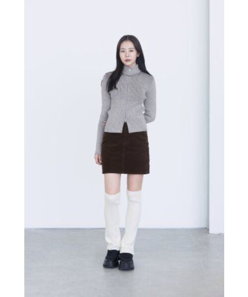 MUSINSA STANDARD WOMAN（ムシンサスタンダードウーマン）の「ウィメンズリブスリムニットジップアップ[ツートングレー]（ニット/セーター・レディース・その他・SMALL/MEDIUM/LARGE）」の13枚目の写真