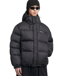 HESTIA HOODED DUCK DOWN - BLACK
