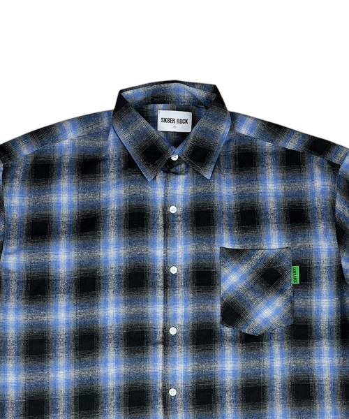 SK8ER ROCK（スケーターロック）の「Vintage Ombre Check Shirt ((Blue))（シャツ/ブラウス・レディース・その他・FREE）」の3枚目の写真