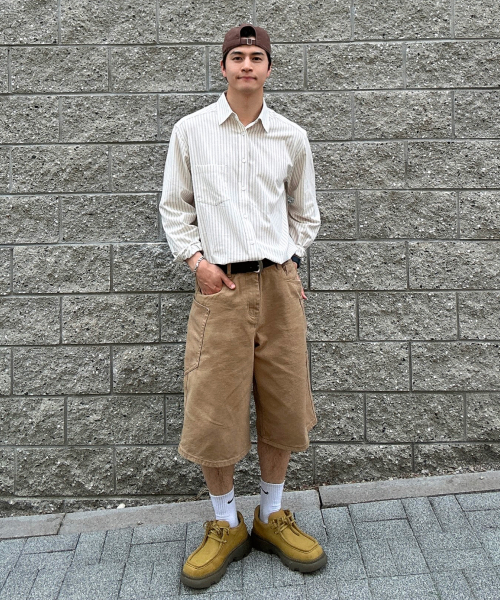 Verdnt（バーダント）の「レイヤードカーゴツイルコットンバミューダショーツ[ベージュ]（その他パンツ・レディース・ベージュ・MEDIUM/LARGE/X-LARGE/SMALL）」の9枚目の写真