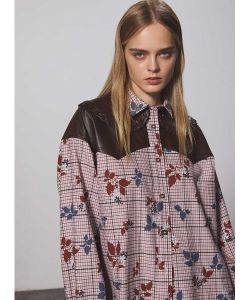 コエル（COEL）/2WAYカラーパネルチェックシャツ セール】2WAYカラーパネルチェックシャツ（シャツ/ブラウス）｜COEL