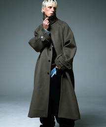 LIBERE（リベーレ）の「LIBERE リベーレ / WWM BALMACAAN COAT カシミアウールメルトンオーバーサイズバルカマーンコート / 255114-255115（ステンカラーコート）」