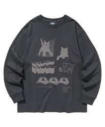 lilful（リルフル）の「IBEUMYEON BARO HIPSTER LS T-SHIRTS / キャットデザインプリントロンT（Tシャツ/カットソー）」