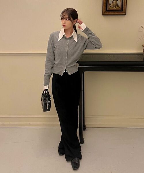 ROSEFRANTZ（ロゼフランツ）の「Eyelet Round Cardigan [Gray]（カーディガン/ボレロ・レディース・アッシュグレー・FREE）」の5枚目の写真