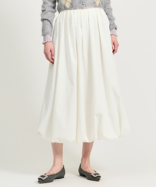 ESTNATION（エストネーション）の「ESTNATION / タックバルーン バックゴムスカート（スカート・レディース・オフホワイト/カーキ/ブラック・36/38）」の2枚目の写真