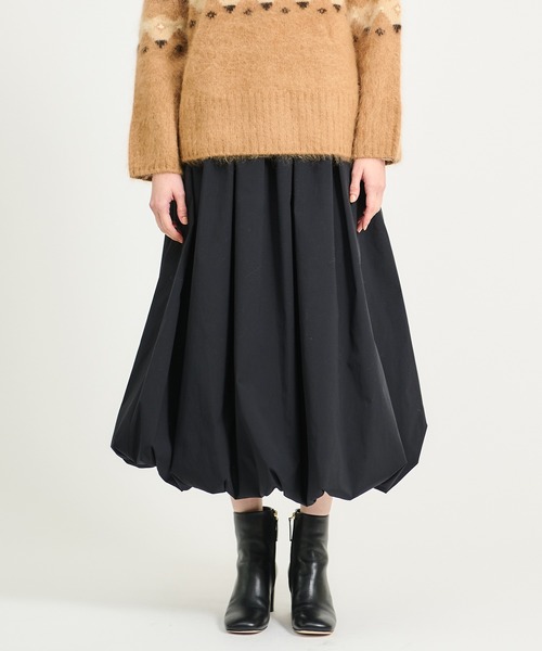 ESTNATION（エストネーション）の「ESTNATION / タックバルーン バックゴムスカート（スカート・レディース・オフホワイト/カーキ/ブラック・36/38）」の3枚目の写真