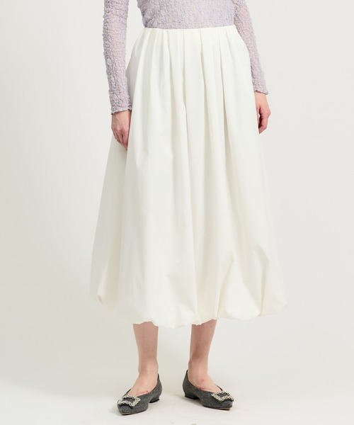 ESTNATION（エストネーション）の「ESTNATION / タックバルーン バックゴムスカート（スカート・レディース・オフホワイト/カーキ/ブラック・36/38）」の4枚目の写真