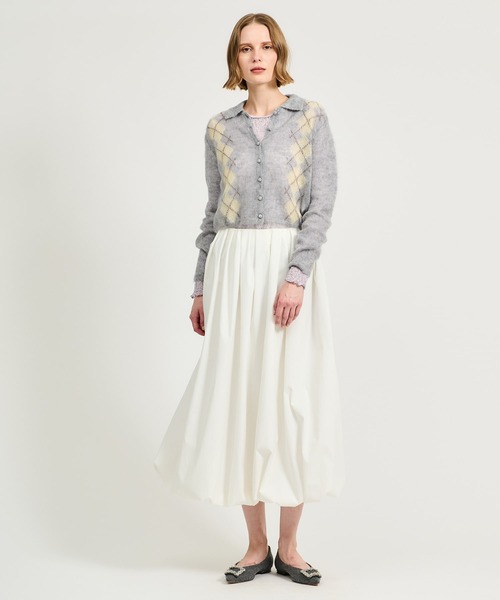 ESTNATION（エストネーション）の「ESTNATION / タックバルーン バックゴムスカート（スカート・レディース・オフホワイト/カーキ/ブラック・36/38）」の6枚目の写真