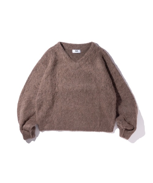 GOAT ESSENCE(ゴートエッセンス)の「ALPACA V-NECK KNIT SWEATER(ニット/セーター・メンズ・ブラック/グレー/ブラウン・2/3)」の1枚目の写真