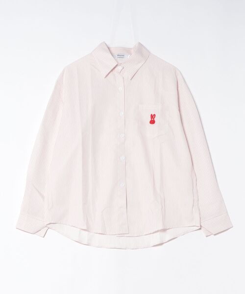 Mayree(メイリー)の「【Mayree】オーバーサイズ ピンクストライプシャツ〈ラビットコード〉(シャツ/ブラウス・レディース・ピンク・MEDIUM)」の2枚目の写真