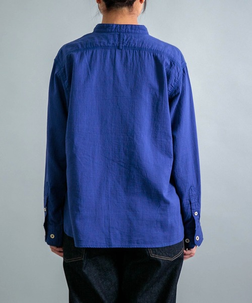 OMNIGOD（オムニゴッド）の「[OMNIGOD womens / オムニゴッド] ダブルガーゼ スタンドカラーワークシャツ（シャツ/ブラウス・レディース・コバルトブルー/グレー/アイボリー・3/2）」の19枚目の写真