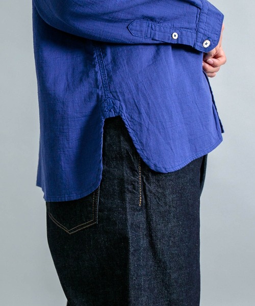 OMNIGOD（オムニゴッド）の「[OMNIGOD womens / オムニゴッド] ダブルガーゼ スタンドカラーワークシャツ（シャツ/ブラウス・レディース・コバルトブルー/グレー/アイボリー・3/2）」の22枚目の写真