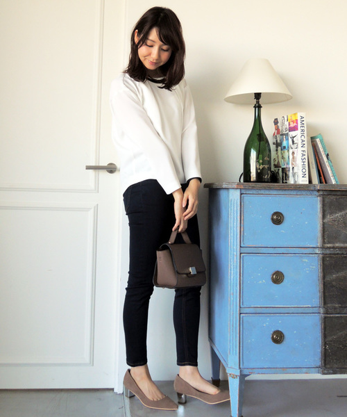 N.（N. Natural Beauty Basic）（エヌエヌナチュラルビューティーベーシック）の「プレートネックブラウス（シャツ/ブラウス・レディース・ホワイト/ネイビー・MEDIUM）」の19枚目の写真