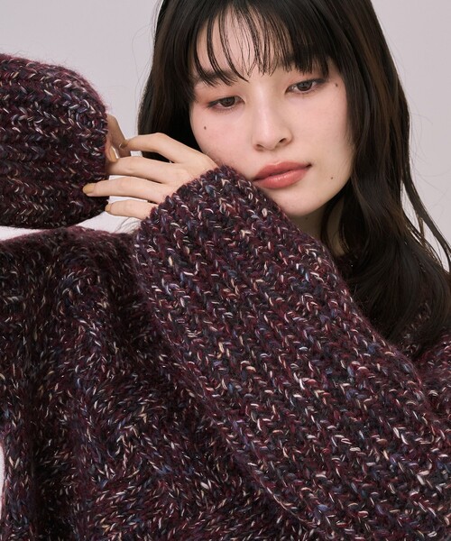 UNITED TOKYO(ユナイテッドトウキョウ)の「【残りわずか!】バスケットショートニット|細見え/冬服(ニット/セーター・レディース・ブラウン/ライトブルー/ブラック・FREE)」の20枚目の写真