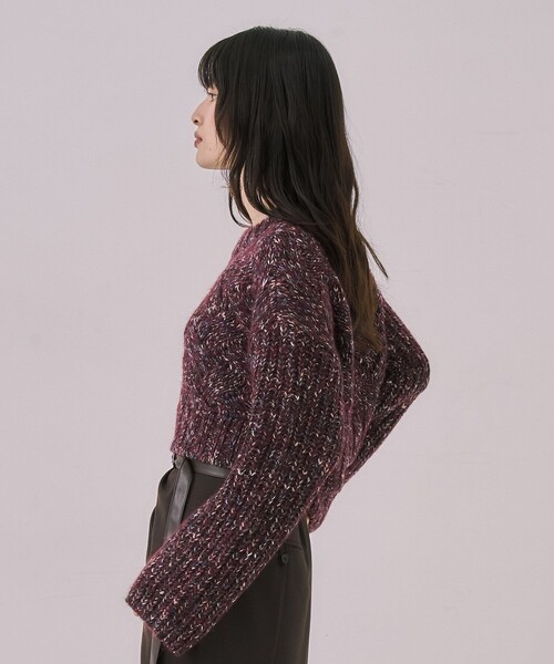 残りわずか！】バスケットショートニット｜細見え/冬服（ニット