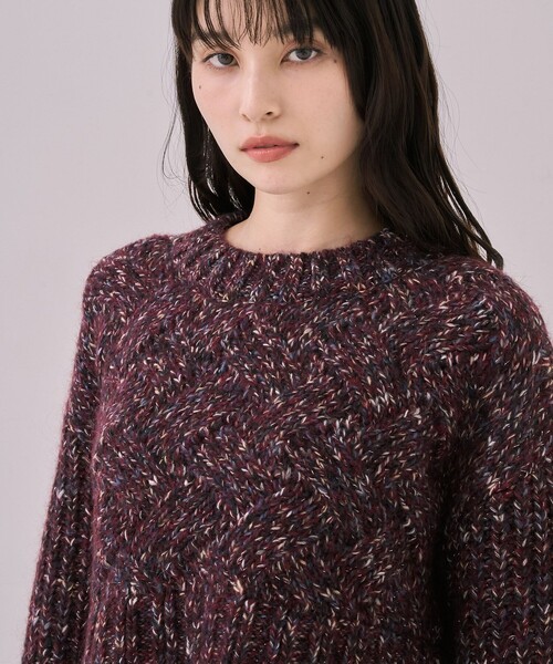 UNITED TOKYO(ユナイテッドトウキョウ)の「【残りわずか!】バスケットショートニット|細見え/冬服(ニット/セーター・レディース・ブラウン/ライトブルー/ブラック・FREE)」の13枚目の写真