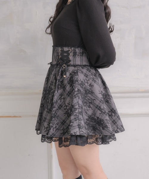 ROJITA（ロジータ）の「レースボンディングフレアスカート（スカート・レディース・ブラック/ピンク/その他・FREE）」の8枚目の写真