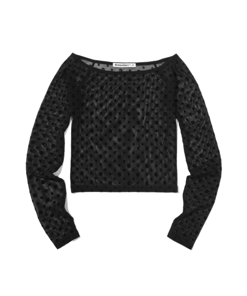 EXTRAORDINARY(エクストラオーディナリー)の「OFF SHOULDER LONG SLEEVE BLACK(Tシャツ/カットソー・レディース・その他・X-SMALL/SMALL)」の2枚目の写真