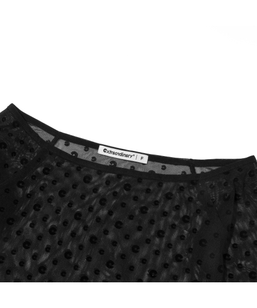 EXTRAORDINARY(エクストラオーディナリー)の「OFF SHOULDER LONG SLEEVE BLACK(Tシャツ/カットソー・レディース・その他・X-SMALL/SMALL)」の4枚目の写真