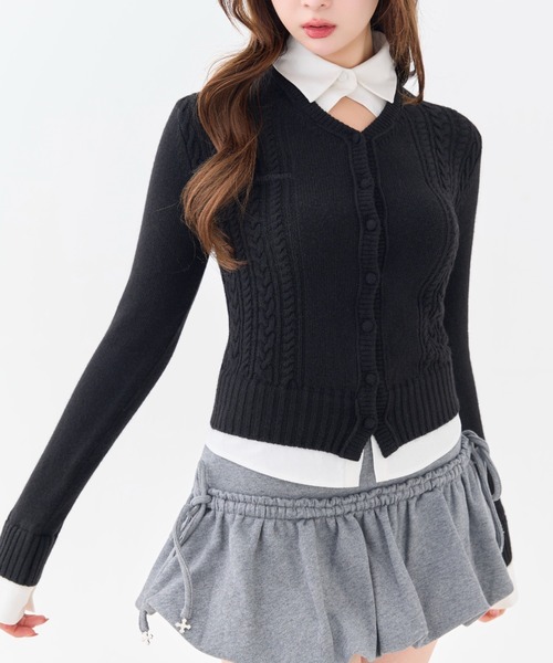 Lady Docking Knit Tops（ニット/セーター）｜andwang（アンドワン）の