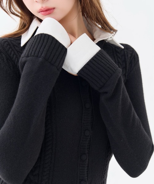 Lady Docking Knit Tops（ニット/セーター）｜andwang（アンドワン）の