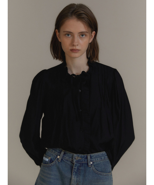 ANOETIC(アノエティック)の「ANC FRENCH FRILL SHIRT_BLACK(シャツ/ブラウス・レディース・その他・FREE)」の2枚目の写真