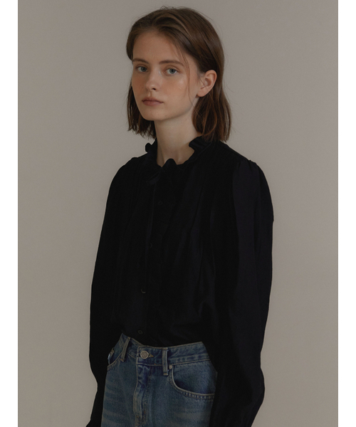 ANOETIC(アノエティック)の「ANC FRENCH FRILL SHIRT_BLACK(シャツ/ブラウス・レディース・その他・FREE)」の3枚目の写真