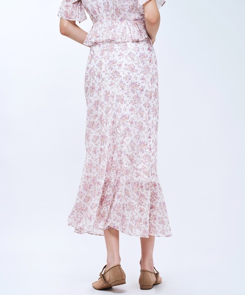 ME COUTURE（ミークチュール）の「フルールラメシフォンスカート（スカート・レディース・イエロー/ピンク・1/0）」の13枚目の写真