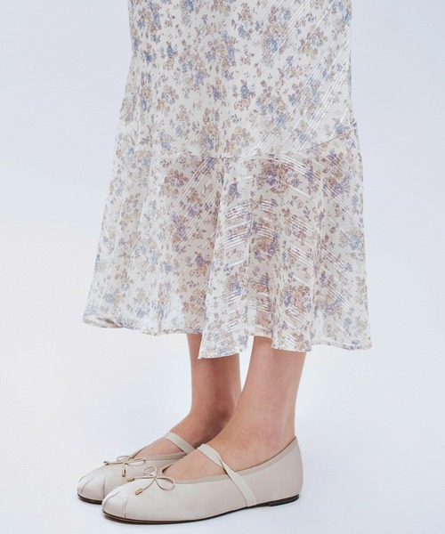 ME COUTURE（ミークチュール）の「フルールラメシフォンスカート（スカート・レディース・イエロー/ピンク・1/0）」の17枚目の写真