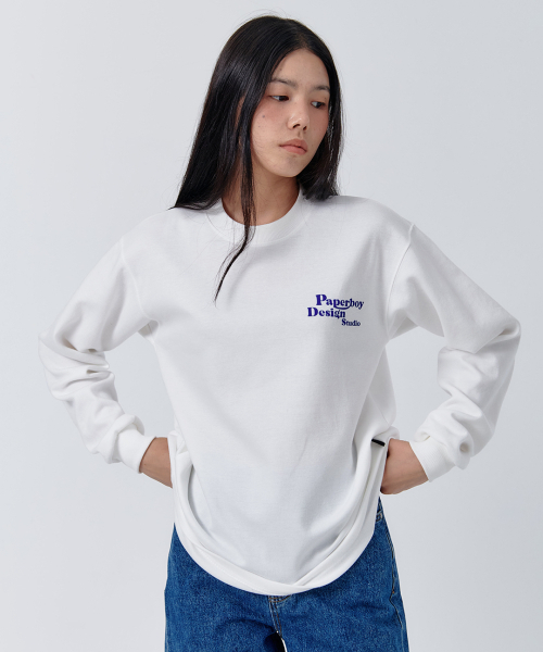 PAPERBOY(ペーパーボーイ)の「デザインスタジオ 長袖Tシャツ-ホワイト(Tシャツ/カットソー・レディース・その他・SMALL/MEDIUM)」の4枚目の写真