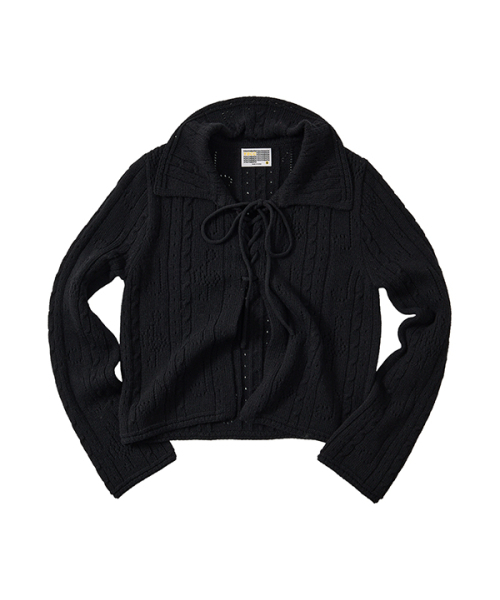 youthbath(ユースバース)の「Lace-Up Shawl Collar Cardigan_black(カーディガン/ボレロ・レディース・その他・SMALL/MEDIUM)」の11枚目の写真