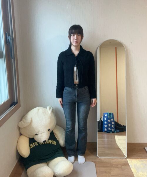 youthbath(ユースバース)の「Lace-Up Shawl Collar Cardigan_black(カーディガン/ボレロ・レディース・その他・SMALL/MEDIUM)」の6枚目の写真