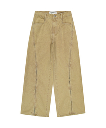 WAVE-TUCK WASHED LIGHT PANTS (BEIGE)