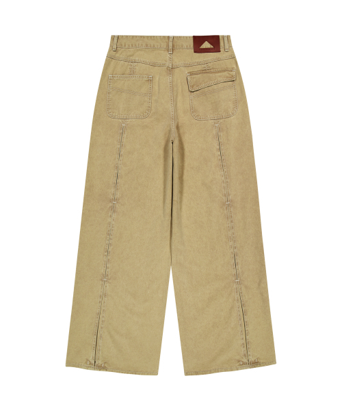 UNGIMMICK(アンジミック)の「WAVE-TUCK WASHED LIGHT PANTS (BEIGE)(デニムパンツ・メンズ・その他・SMALL/MEDIUM/LARGE)」の8枚目の写真