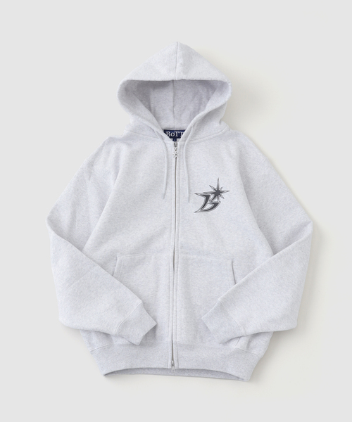 BOTT（ボット）の「BoTT / ボット B Logo Zip Hoodie（パーカー・メンズ・ブラウン/ライトグレー・LARGE/MEDIUM/X-LARGE）」の7枚目の写真