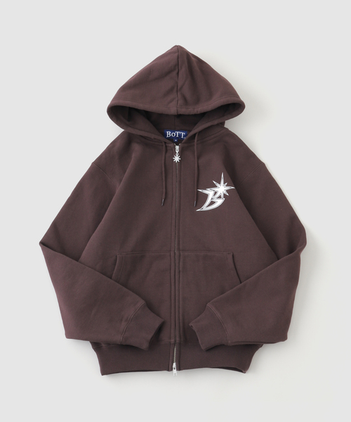 BOTT（ボット）の「BoTT / ボット B Logo Zip Hoodie（パーカー・メンズ・ブラウン/ライトグレー・LARGE/MEDIUM/X-LARGE）」の13枚目の写真