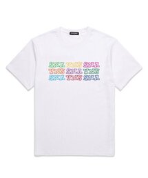 VNS RAINBOW LOGO オーバーサイズ 半袖Tシャツ (VS0089) ホワイト