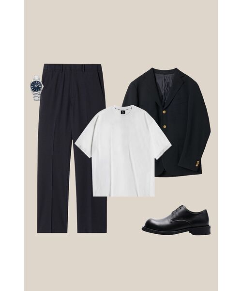 NONBLANK（ノンブランク）の「[SAINT YEAR] セミワイドフィットスラックス_NAVY（スラックス・メンズ・その他・SMALL/MEDIUM/X-LARGE/LARGE）」の8枚目の写真